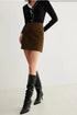 COMMENSE | Cotton Corduroy A-Line Skirt (S)