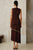  Asymmetric Fringe Metal Bead Detail Midi Dress (M)