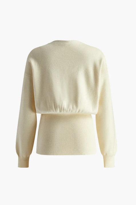 COMMENSE | Golden Button Plain Cardigan (M)