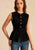 COMMENSE | Faux Suede Vest with Belt