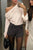  Chiffon Semi-Sheer One Shoulder Asymmetrical Blouse