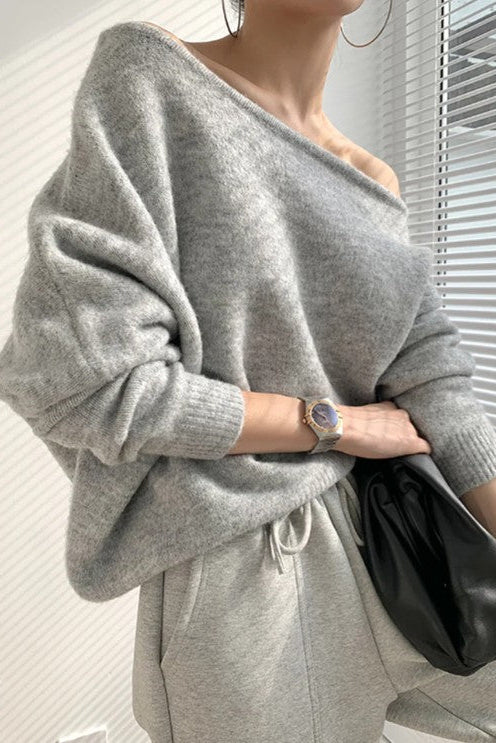 COMMENSE | One Shoulder Asymmetric Sweater (XS)