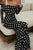 COMMENSE | Long Sleeve Off-Shoulder Polka Dot Print Long Dress (XL)