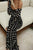 Long Sleeve Off-Shoulder Polka Dot Print Long Dress (XL)