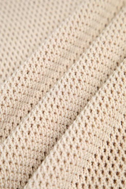 COMMENSE | Knit Hollow Solid Tank Top (L)