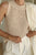  Knit Hollow Solid Tank Top (L)
