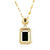 Necklace-18K Plated/Emerald Stone/CZ