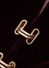COMMENSE |  Velour Cropped Blazer With Metal Buckles (XS)