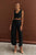 COMMENSE| Asymmetrical Straight Leg Pants with Cropped Vest (L)