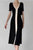 COMMENSE | Two Tone V-Neck Knit Slit Midi Dress (L)