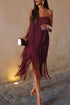 COMMENSE | Florence Fringed Open Back Short Dress