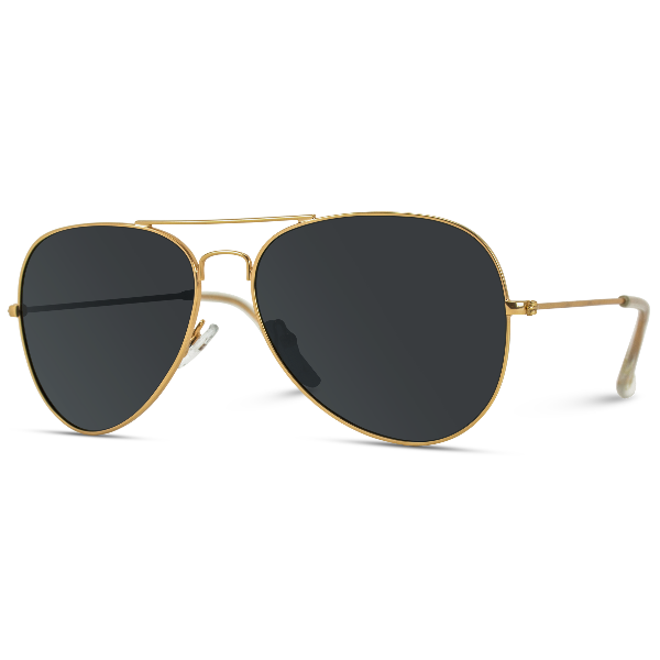 NEW! Black Lens Polarized Pilot Aviator Sunglasses