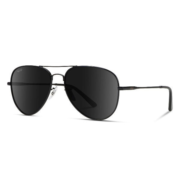 NEW! Full Black Polarized Metal Frame Aviator Sunglasses