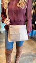 ROOTS Cervino Taupe Tribe Leather Crossbody