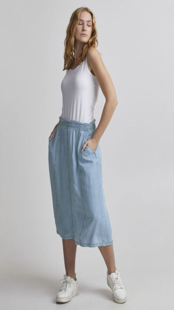 B YOUNG Chambray Skirt