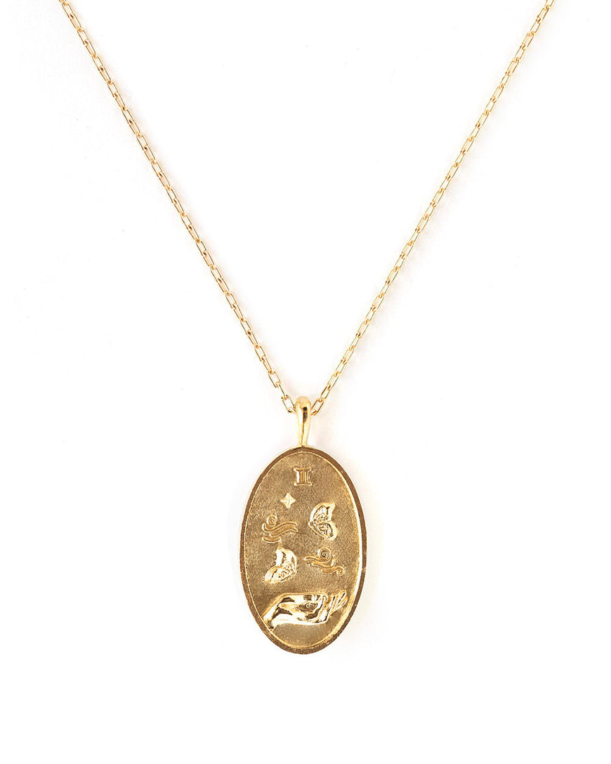 WELL DUNN Gold Plated Zodiac Sign Necklace