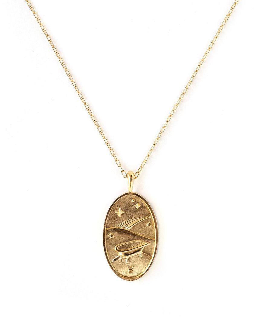 WELL DUNN Gold Plated Zodiac Sign Necklace