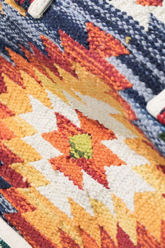 NEW! Handmade Denim Ethnic Navajo Duffel Bag