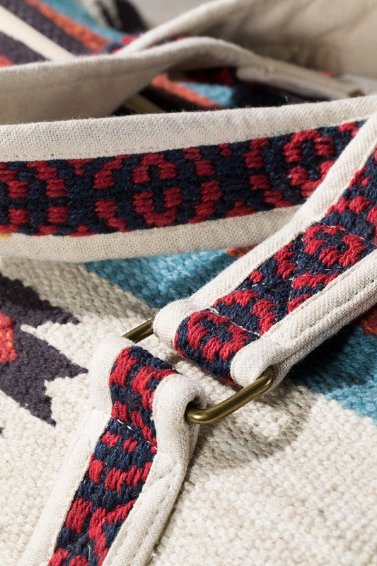NEW! Handmade Ivory Ethnic Navajo Duffel Bag