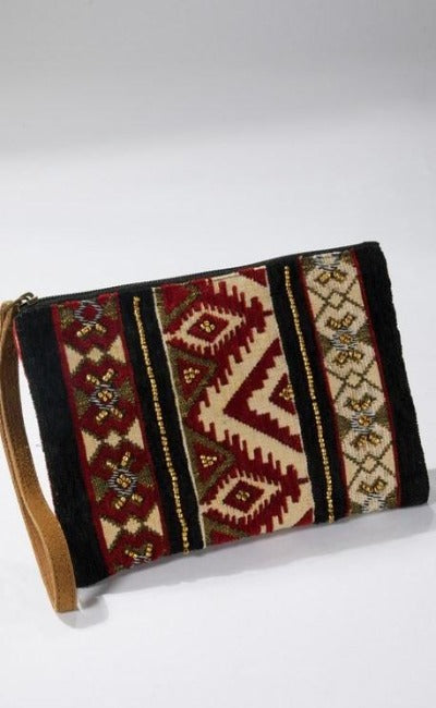 NEW! Southwestern & Ikat Ethnic Pattern Clutch