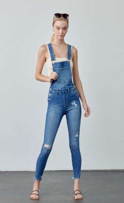 Plus size deals skinny overalls