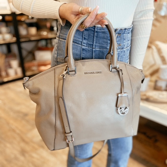 MICHAEL KORS Taupe Leather Handbag