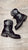 B2 Black Leather/Star Combat Boots (6)