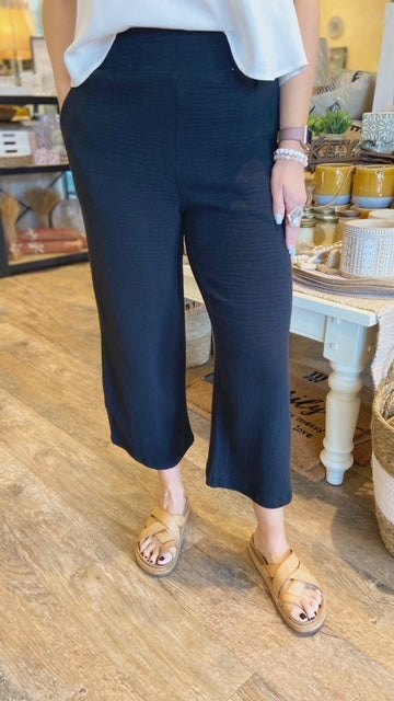 RD STYLE Cotton Guaze Crop Pant