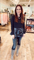 CLUB MONACO Blouse with Knit Overlay (M)