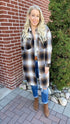 NEW! Brown Plaid Long Shacket