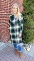 NEW! Green Plaid Long Shacket