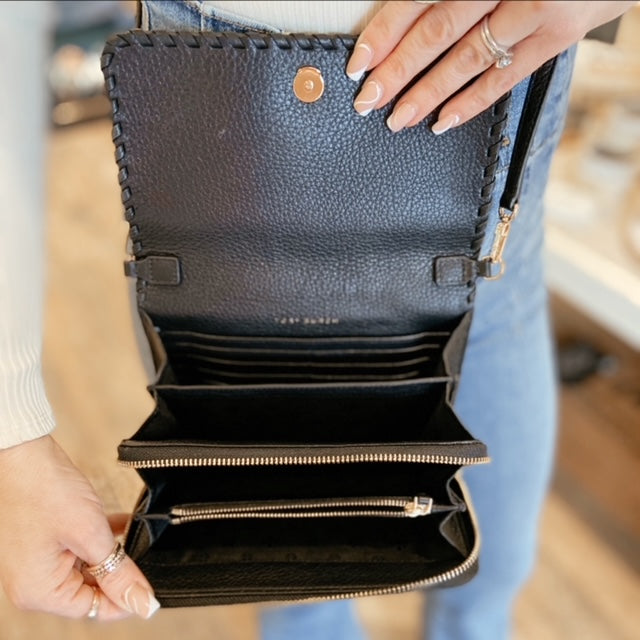 TORY BURCH Leather Wallet Crossbody