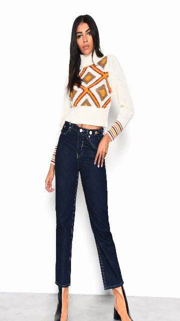NEW! Cream Multi Knit Sweater!