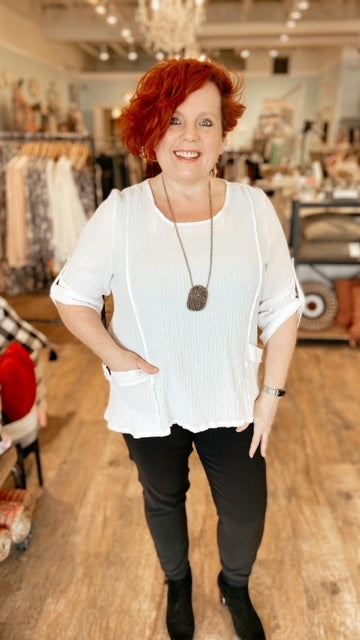 ANETH Crinkle Tunic (M)