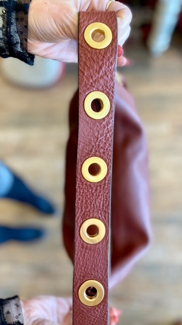 MICHAEL KORS Brown Leather Hobo Handbag