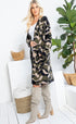 NEW! Camo Print Long Sweater Cardigan