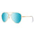 NEW! Polarized Blue/Gold Metal Frame Sunglasses