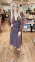 WILFRED Deep V Print Dress (Fits S)