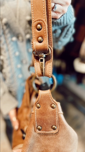 ROOTS Cognac Leather Flat Bag – Bella Women's Consignment Boutique