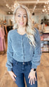 SUNDAY BEST Grey Fuzzy Cardigan (Fit S)