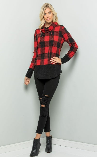 NEW! Buffalo Check Plaid Turtleneck