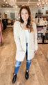 FREE PEOPLE Cream Fuzzy Cardigan (M)