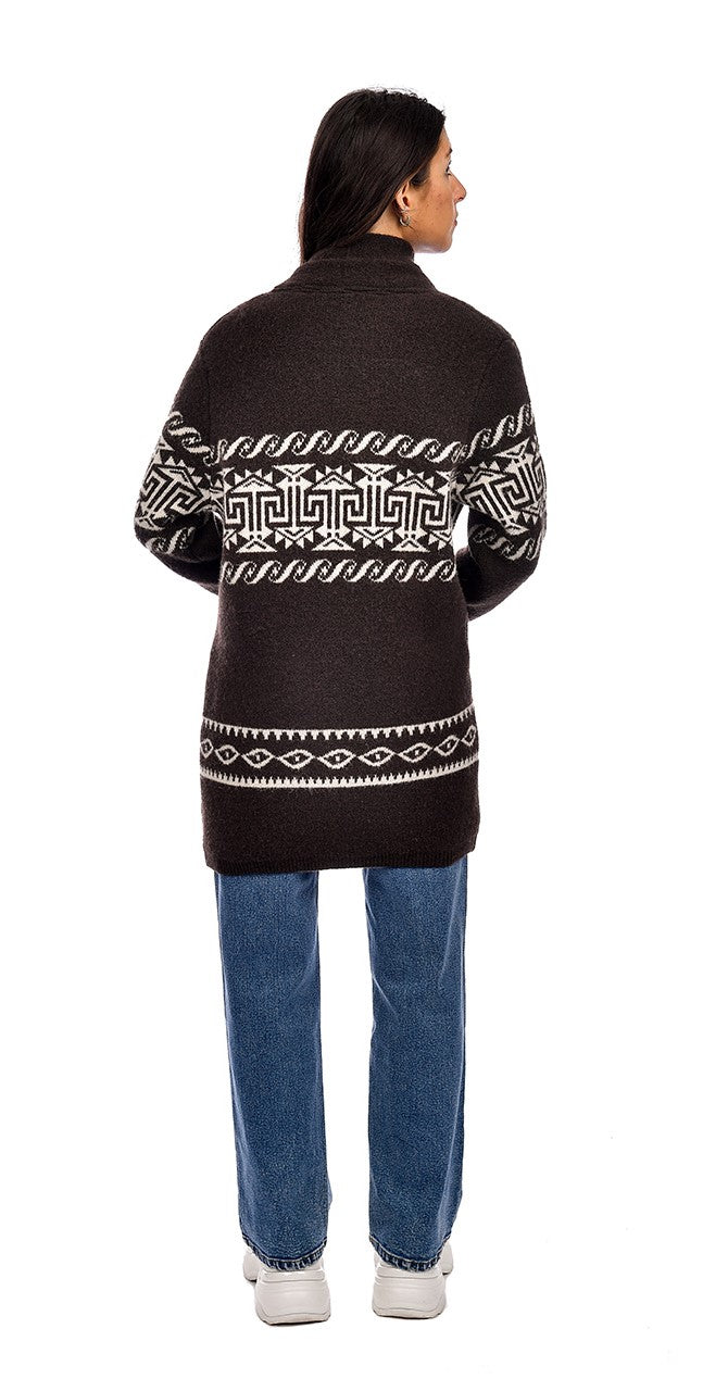 RD Brown Print Cardigan