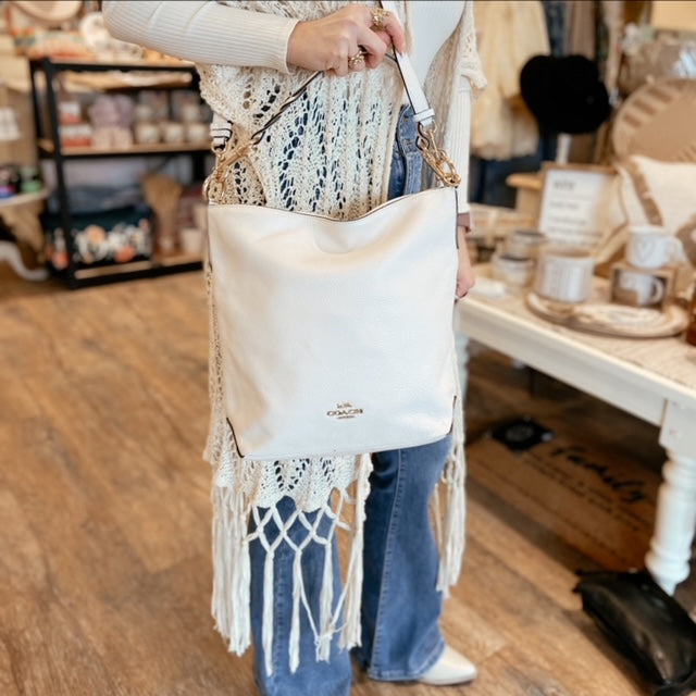 COACH White Leather Handbag