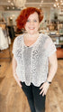 VELVET Taupe Crochet Top (M/L)