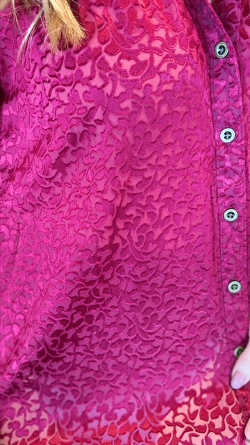 ANTHROPOLOGIE Sheer Textured Blouse (M)