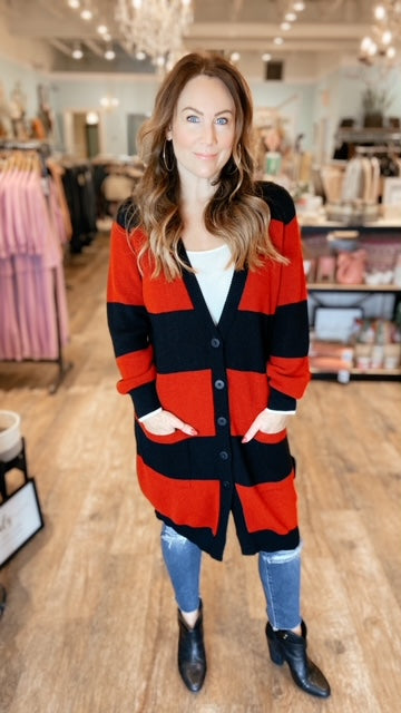 ALDO MARTINS Stripe Cardigan (10) NWT!