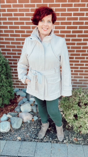 RIVER ISLAND Belted Coat (XL)