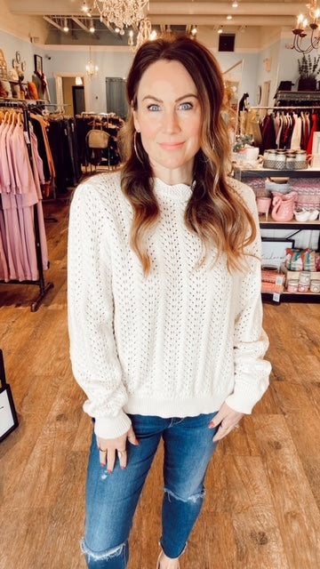 FRAME Cream Sweater (L)