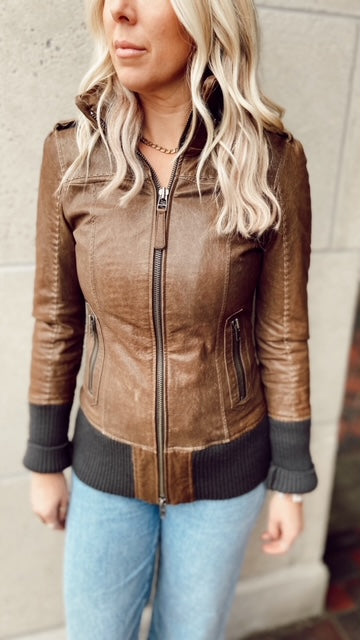 MACKAGE Leather Coat (S)